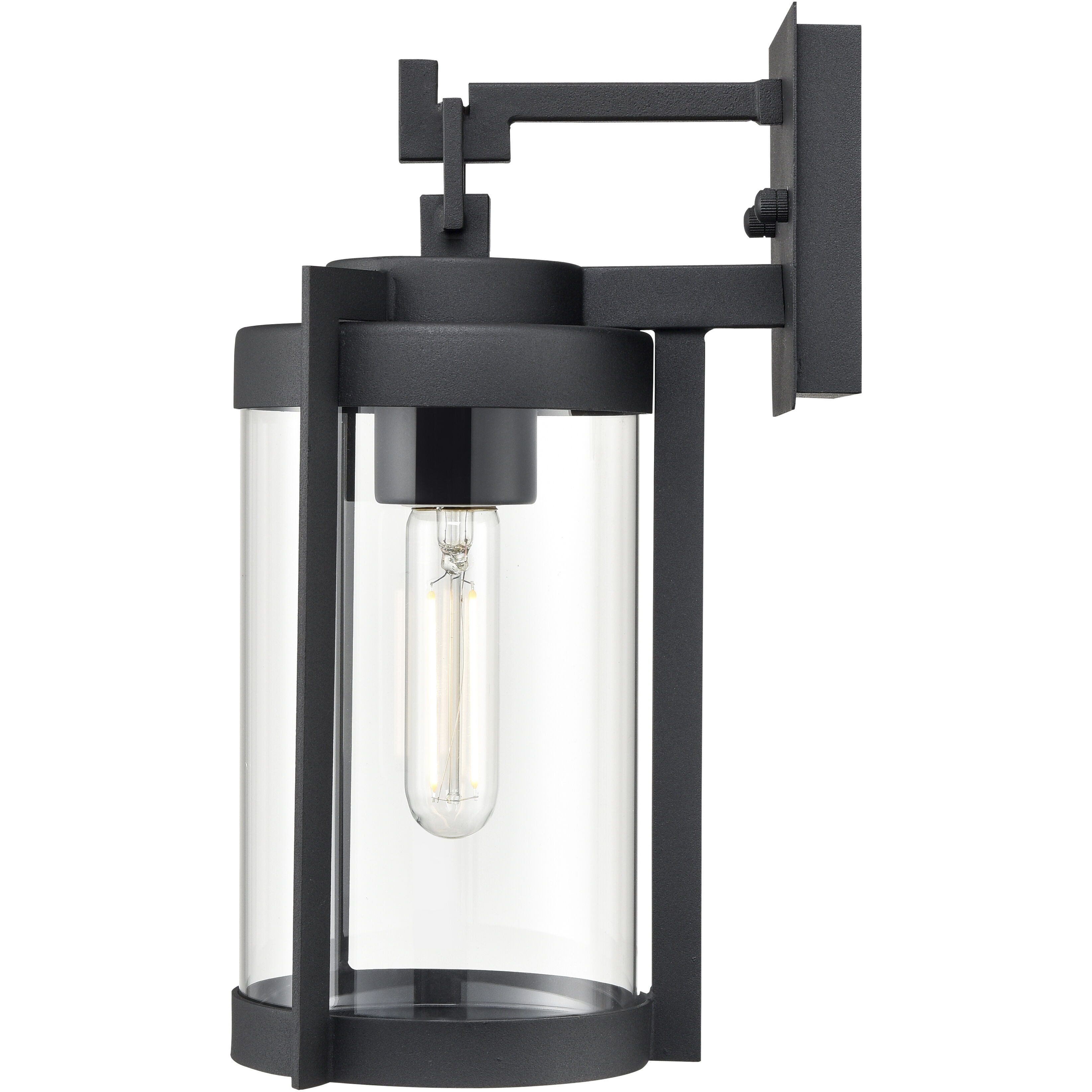 Ellway 1 Light 12.5 inch Textured Black Outdoor Wall Sconce